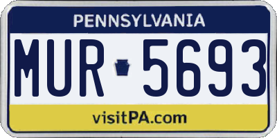 PA license plate MUR5693