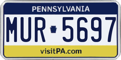 PA license plate MUR5697