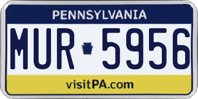 PA license plate MUR5956