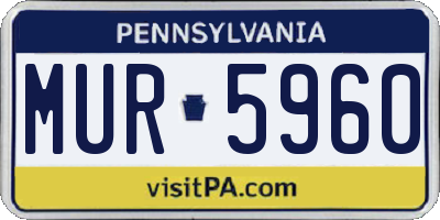 PA license plate MUR5960