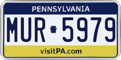 PA license plate MUR5979