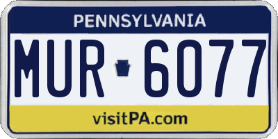 PA license plate MUR6077