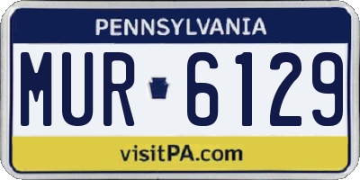 PA license plate MUR6129