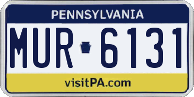 PA license plate MUR6131