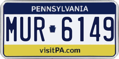 PA license plate MUR6149