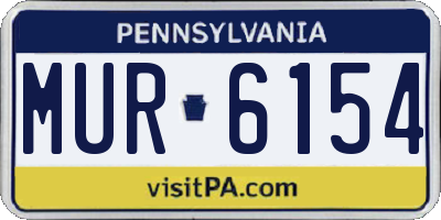 PA license plate MUR6154