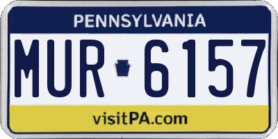 PA license plate MUR6157