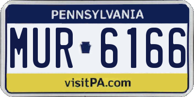 PA license plate MUR6166