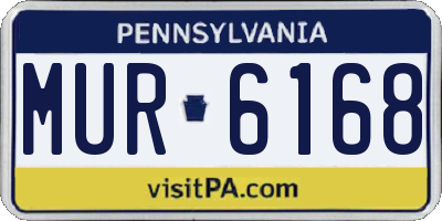 PA license plate MUR6168