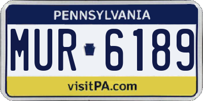 PA license plate MUR6189