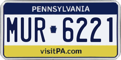 PA license plate MUR6221