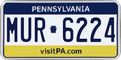 PA license plate MUR6224