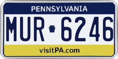 PA license plate MUR6246
