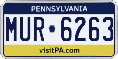 PA license plate MUR6263