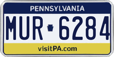 PA license plate MUR6284