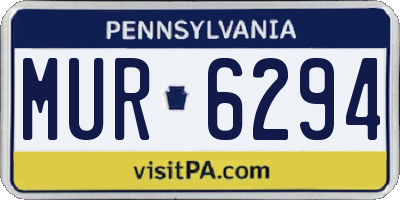 PA license plate MUR6294