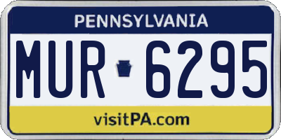PA license plate MUR6295
