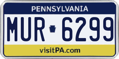 PA license plate MUR6299