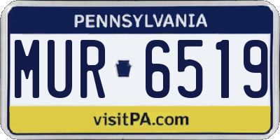 PA license plate MUR6519
