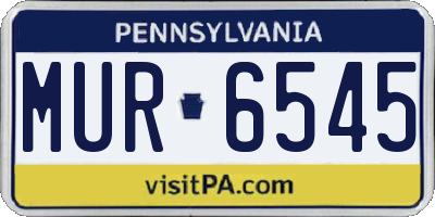 PA license plate MUR6545