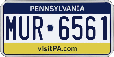 PA license plate MUR6561