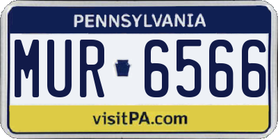 PA license plate MUR6566