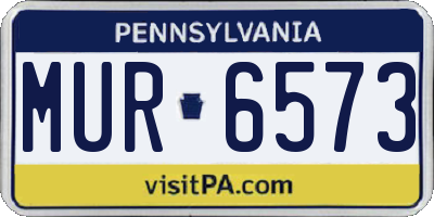 PA license plate MUR6573