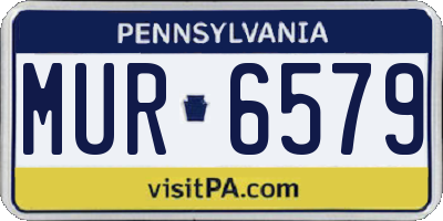 PA license plate MUR6579