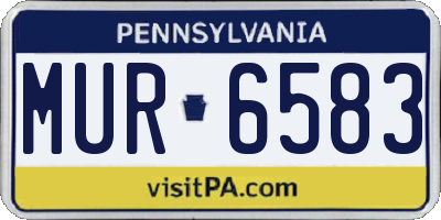 PA license plate MUR6583