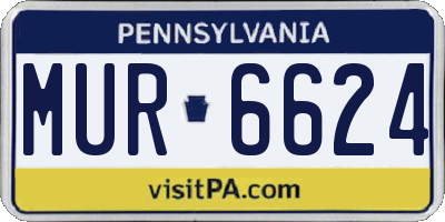 PA license plate MUR6624