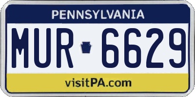 PA license plate MUR6629