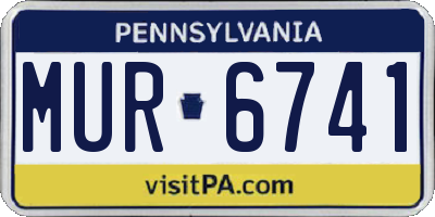 PA license plate MUR6741