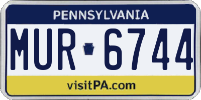 PA license plate MUR6744