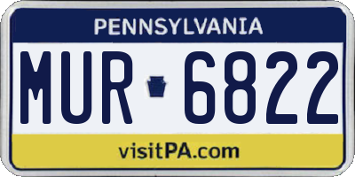 PA license plate MUR6822