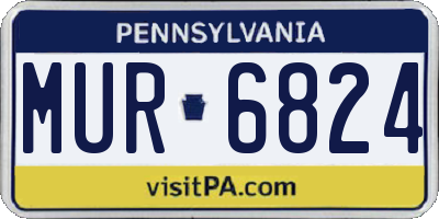 PA license plate MUR6824