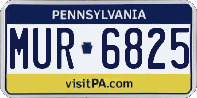 PA license plate MUR6825