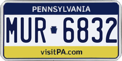 PA license plate MUR6832