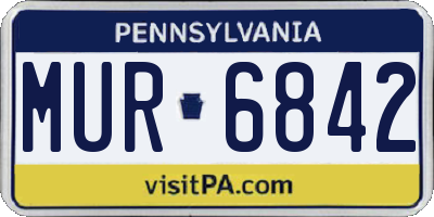 PA license plate MUR6842