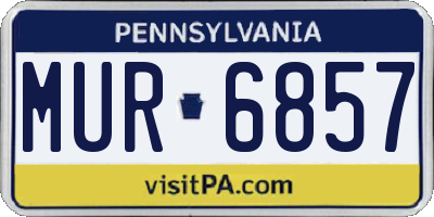 PA license plate MUR6857