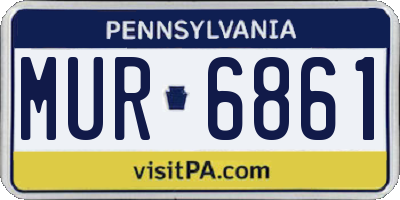 PA license plate MUR6861