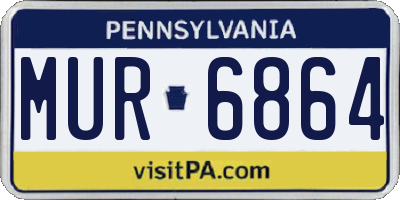 PA license plate MUR6864