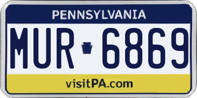 PA license plate MUR6869