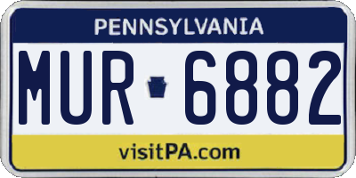 PA license plate MUR6882