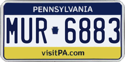 PA license plate MUR6883