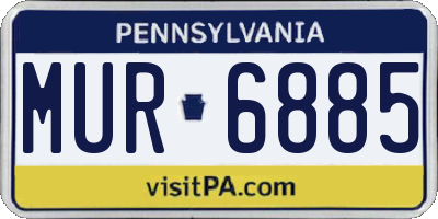 PA license plate MUR6885