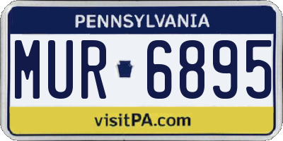 PA license plate MUR6895
