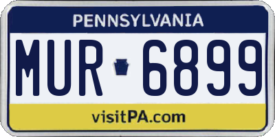 PA license plate MUR6899
