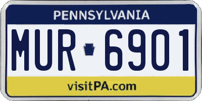 PA license plate MUR6901