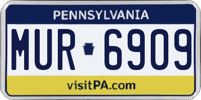 PA license plate MUR6909