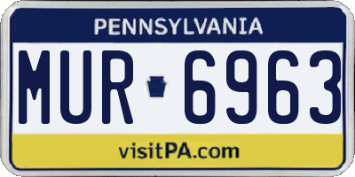PA license plate MUR6963